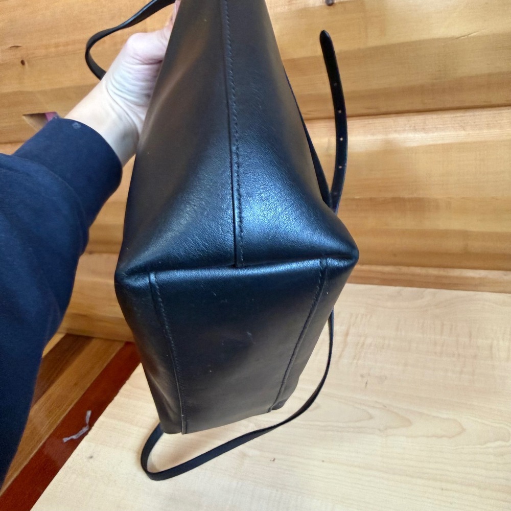 COACH 78217 Central‎ Shopper Tote Tote Bag Black Leather Brass Hardware Purse - Picture 7 of 16